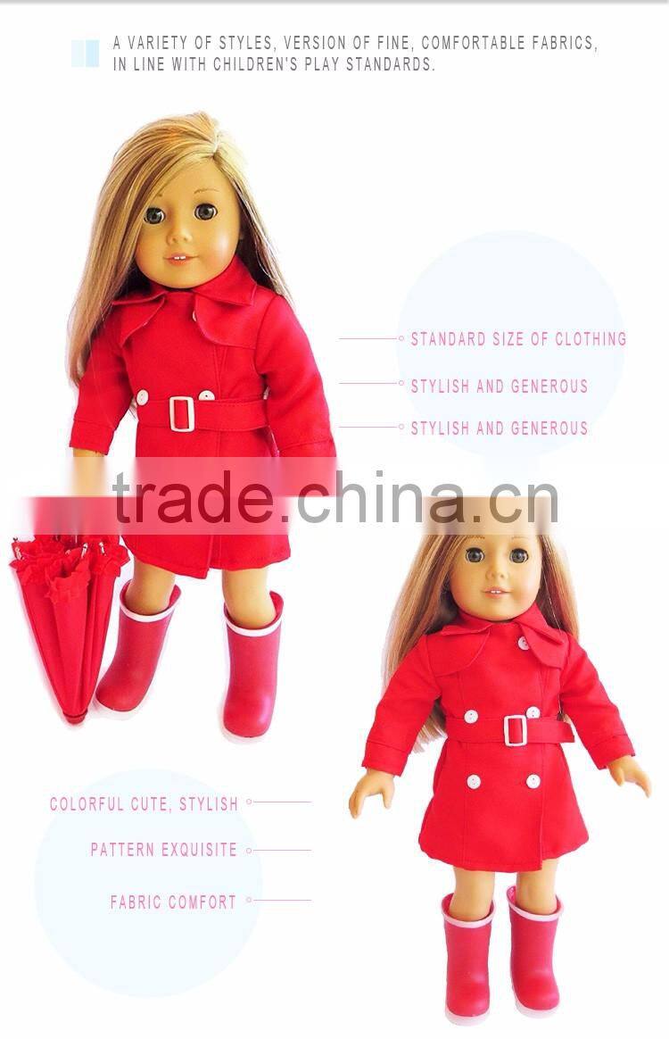 Custom made 18 inch woven red barbiee dress