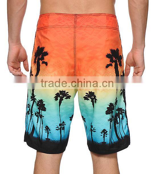 Newest fashion custom made wholesale mens boxer shorts beach shorts printed