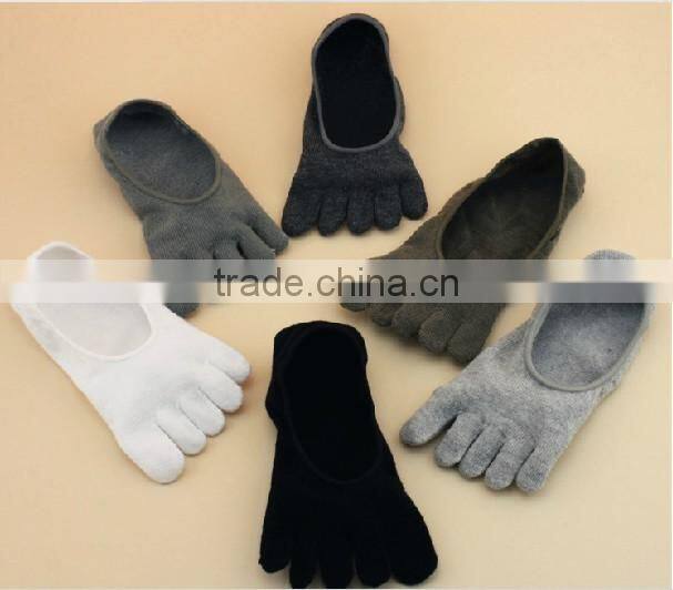 Pure cotton invisible fingers Socks male cotton toe sock