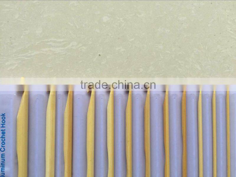 custom bamboo wooden crochet hook set for knitting