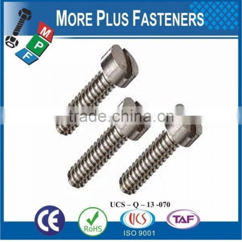 Made in Taiwan Passivated Stainless Steel Slotted Recess Fillister Head Machine Screw