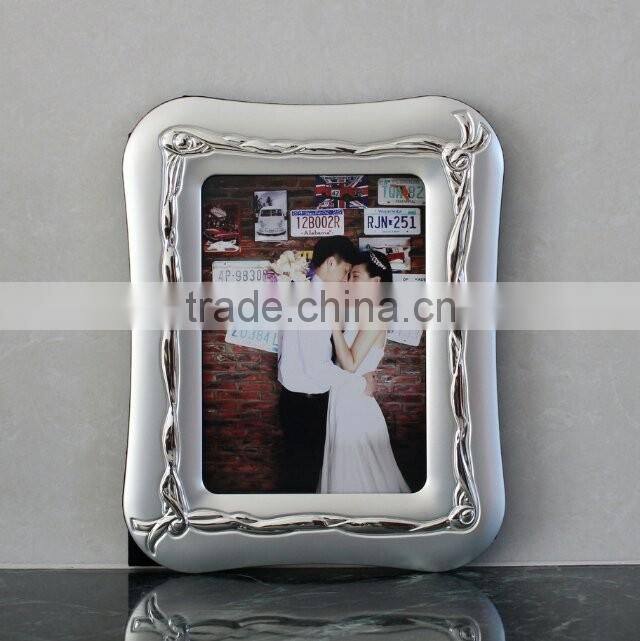 flower design sliver plate photo frame