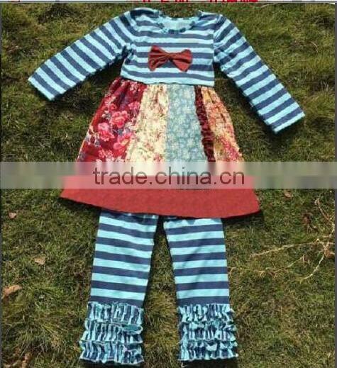 2016 Baby Halloween Costume Wholesale Clothing,Long Sleeve polka-dot pants capri set,cotton design