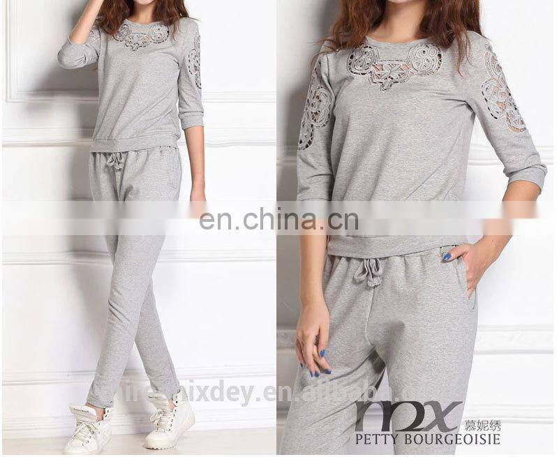 so fashion lovers black color 100% cotton women sport wear