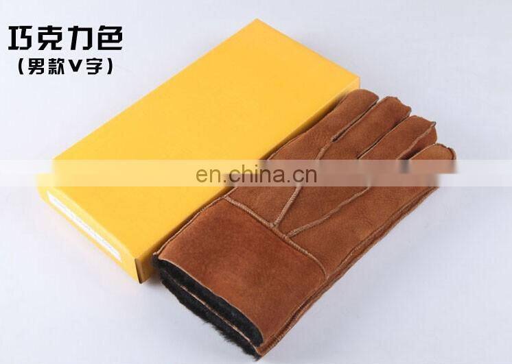 Factory wholesale 100% real sheepskin fur gloves
