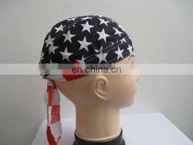 2012 cool printed bandana cap,pirate cap,durag,doo-rag