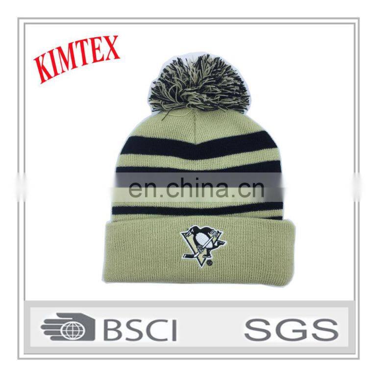 Custom Wholesale Design Fashion Winter Knitted Hat with pom pom
