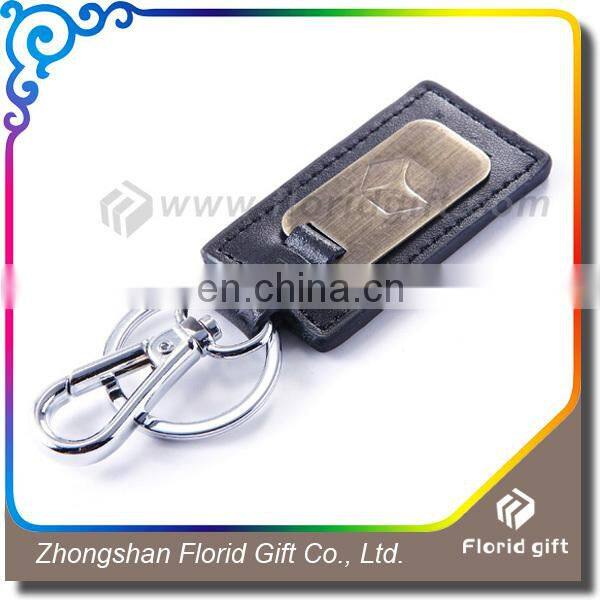 Waterproof custom Leather Key fob with printing Logo