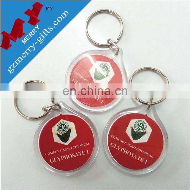 Eco-friendly cheap blank printed acrylic key chain