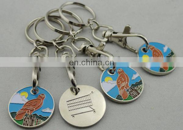 union Jack trolley token key chain