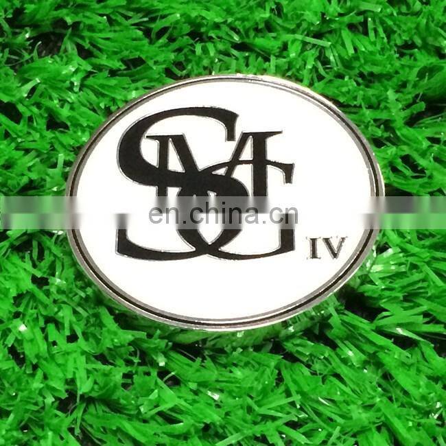 Enamel magnetic custom golf poker chip ball marker with company logo