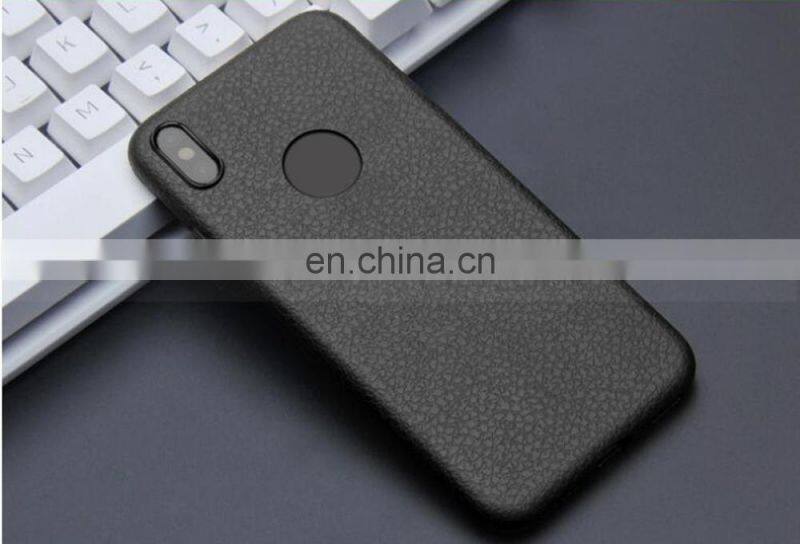 Protective Case Leather lines Phone Case for iPhone X Soft TPU Back Cover