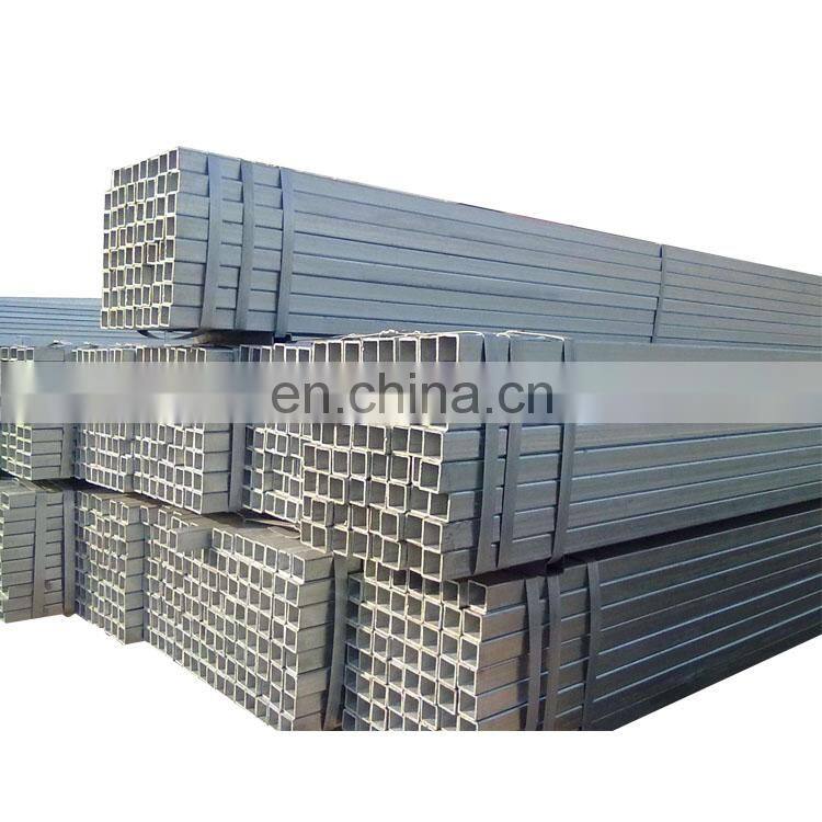 custom-made galvanized square pipe, gi steel square and rectangular tube en10219, erw structural square steel tube