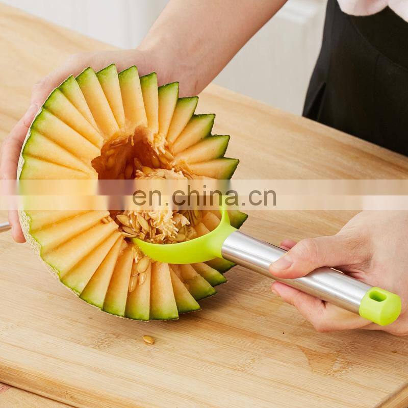 3pcs/set Stainless Steel Melon Baller Scoop & Carving Knife & Fruit Peeler Multi-functional Fruits Tools Set