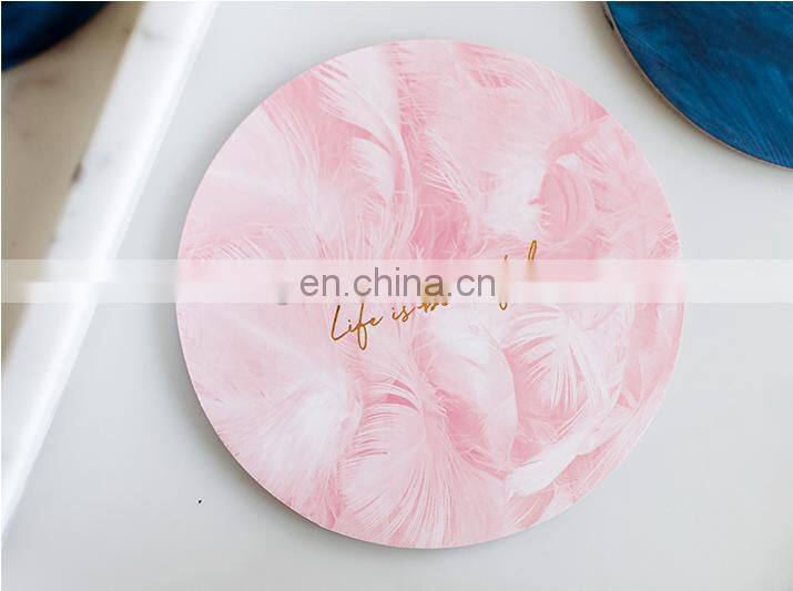 China supplier Personalized felt natural printing coaster manufacturer