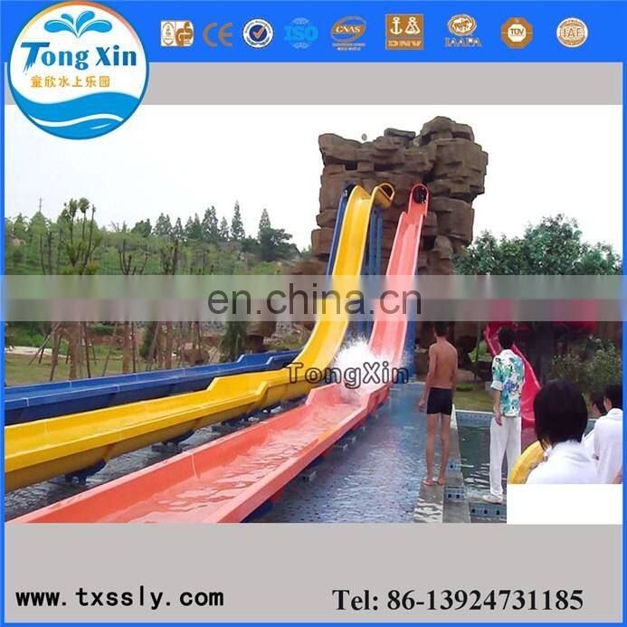 Outdoor or indoor swimming pool with fiberglass slide, children's recreation water house