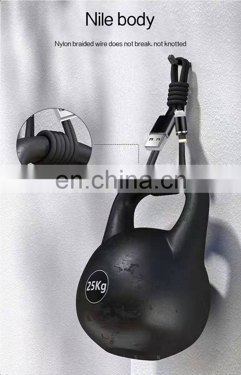 Data line three-in-one charging line fast charging for iphone Android C-type multi-function three-head USB magnet