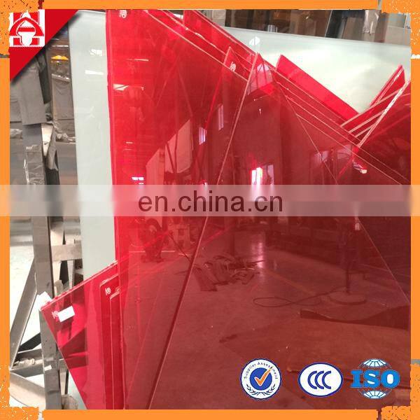 Red Laminated Glass PVB film , Red PVB Film Laminated Glass
