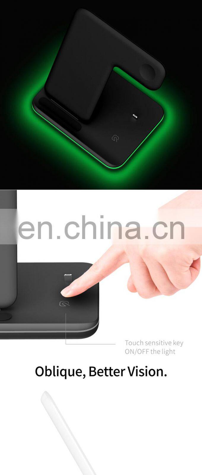 Newest 2020 shenzhen universal wireless charger usb hub fast sucker Watch mobile phone headset 3 in 1 in car wireless charger