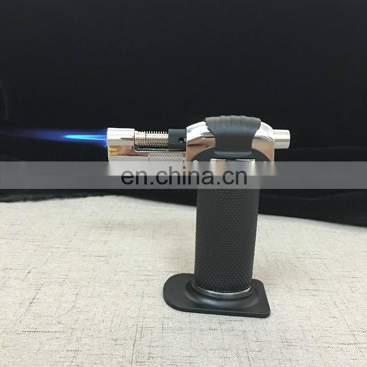 Refillable Adjustable Kitchen Flame Lighter Butane Culinary Torch with Safety Lock for Bake,BBQ(Butane Not Included)
