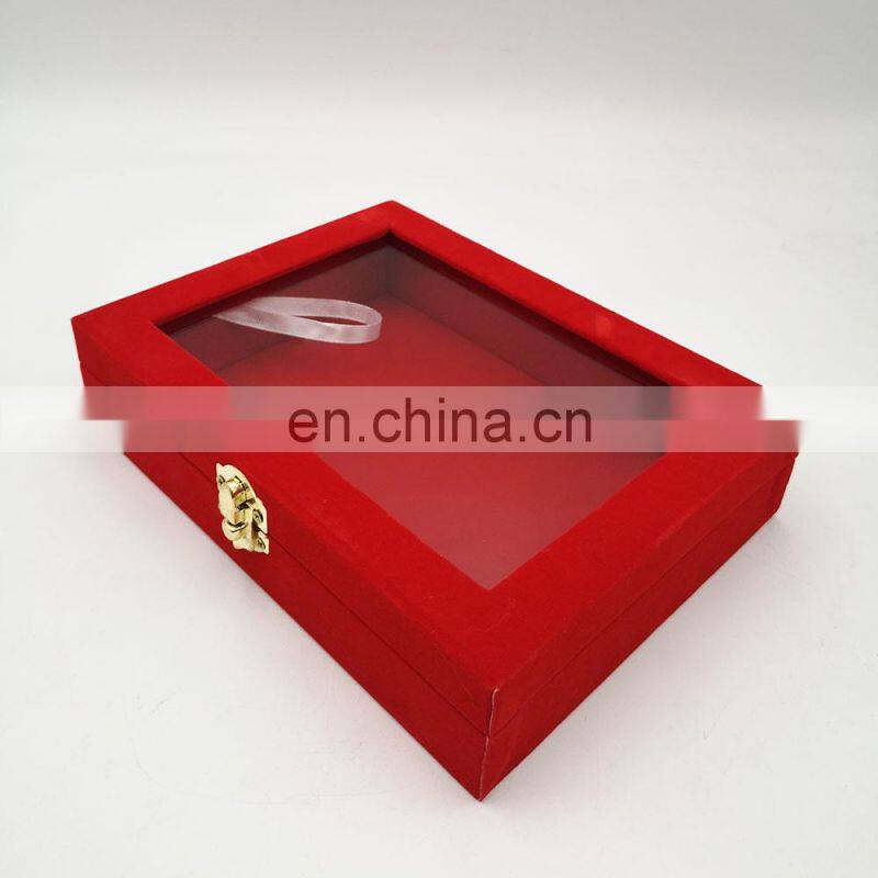 Beautiful New Design Red Color Velvet Storage Jewelry Box
