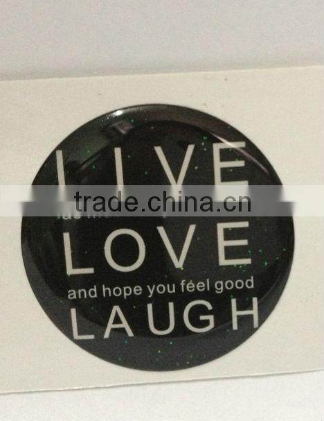 Alibaba China manufacturer custom logo print epoxy sticker