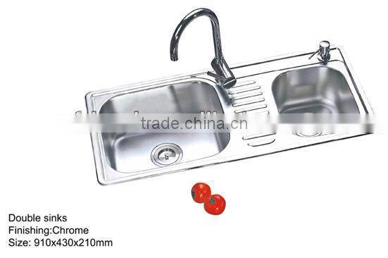 Kitchens Accessory Stainless Steel Double Bowl Cheap Hand Wash Sink Prices