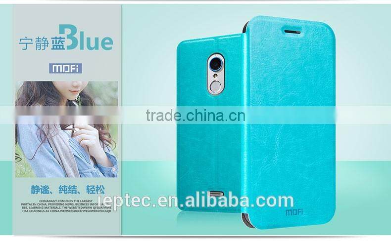 MOFi Hot Sale Customed PU Leather Flip Cell Phone Cover Case for ZTE N939ST, ZTE V5 3