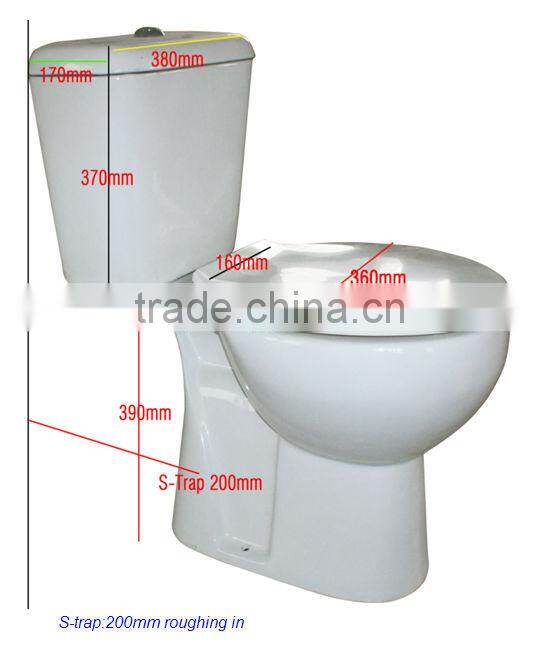 washdown soft close modern white color dual flushing system two piece western toilet