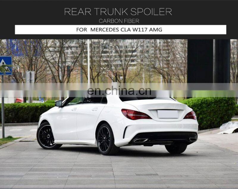 R Style Carbon Fiber C117 Rear Trunk Spoiler for Mercedes Benz CLA180 CLA200 CLA250 CLA45 AMG 2015- 2019