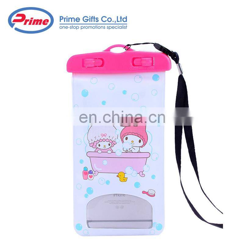 2021 Fashion PVC Mobile Phone Cartoon Waterproof Bag for Promotions