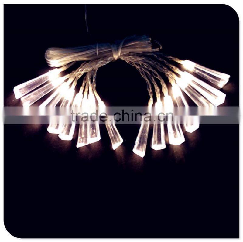 20 led falling icicle light warm white