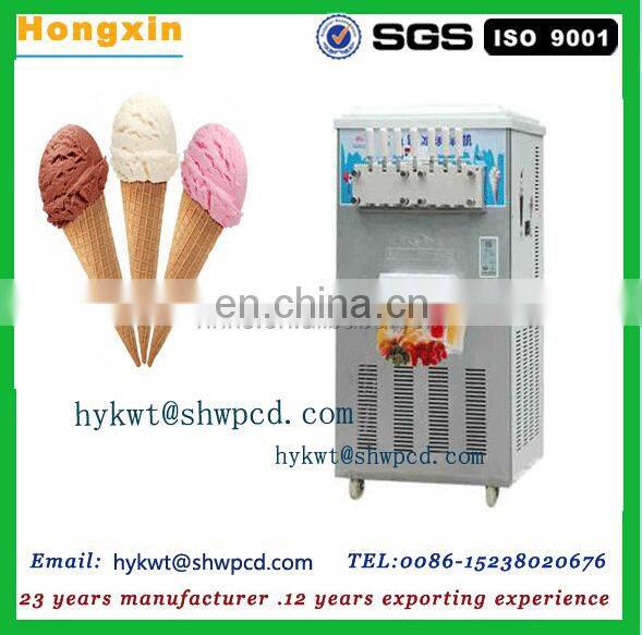 automatic ice cream cone machine soft serve ice cream cone making machine three flavors ice cream for sale
