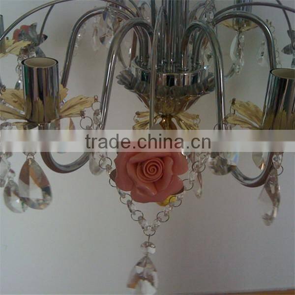 modern ceramics flower crystal chandelier