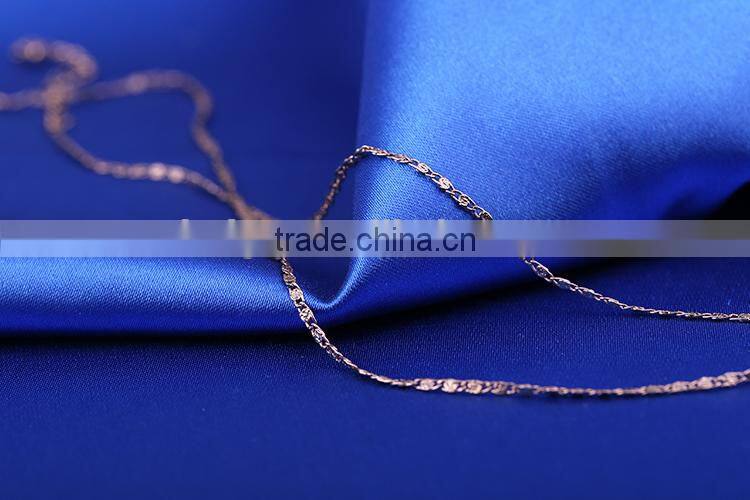 Wholesale Rare coffee gold plated flat chain jewelry chain decorative chain necklace