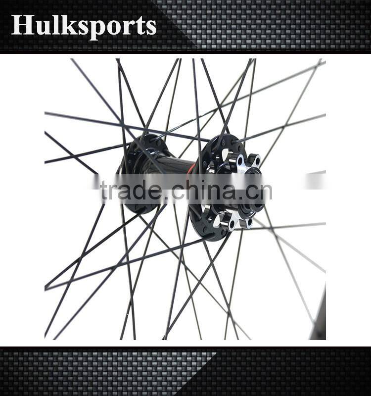 Hot selling carbon disc brake wheels 27.5er Mountain Bike MTB hookless Wheelset 35mm width Bicycle
