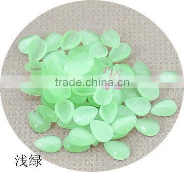 6mm*8mm Water drop shape Cat's Eye Stone mixed color wholesale