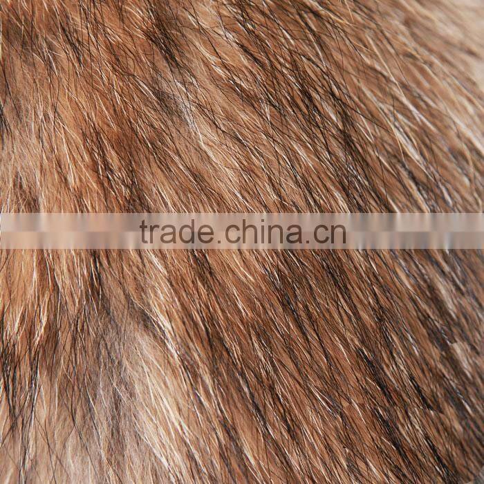 rabbit fur with raccoon fur collar