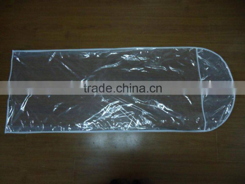 China Clear PVC garment zipper suit bag wholesale