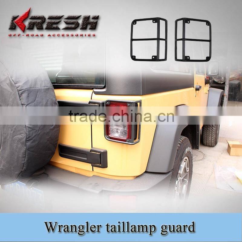 KRESH Brand untility 4x4 SUV Auto wrangler jk taillamp guard for wrangler JK 2007-2015 with black and chrome color