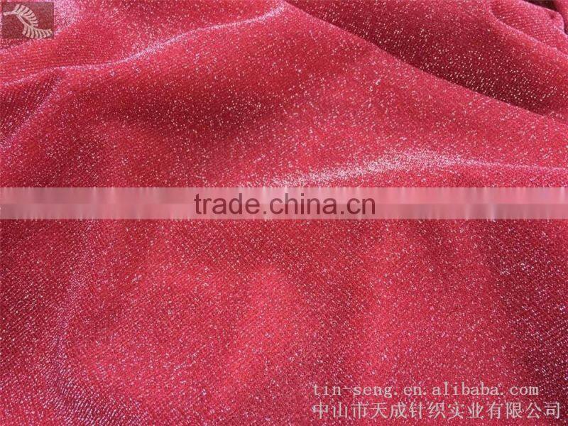 Polyester knitted Fabrics for lady dress decorative china supplier