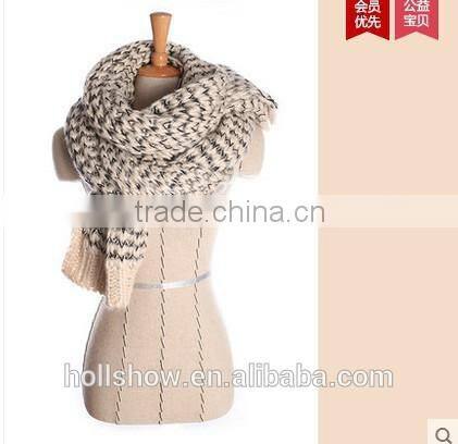 Fashion Newest Two Colors Mohair Knitted Unisex Women Man Winter Scarf