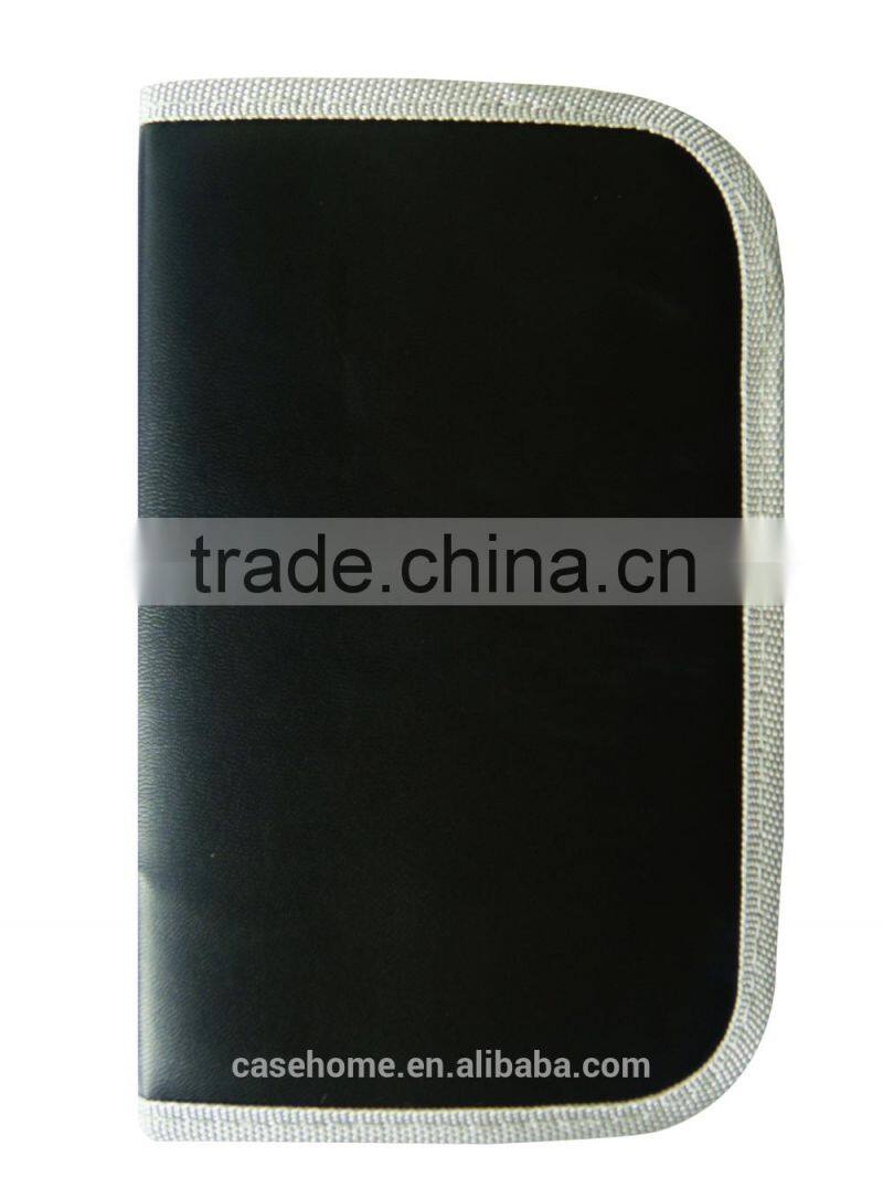 Customized pu leather repair tool bag with zipper,PU leather bag for maintenance tool