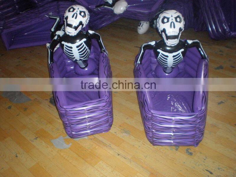 Inflatable ice cooler, pvc inflatable ghost cooler tub, palm tree buffet cooler