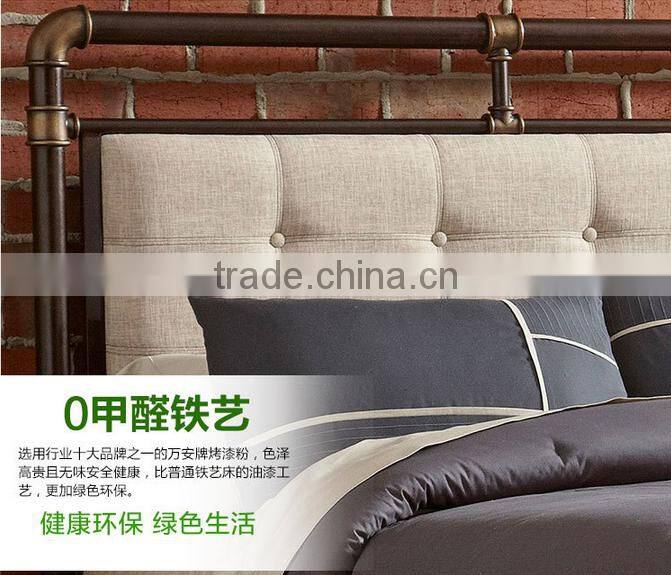 Morden style vintage wrought iron soft pack bed special offer in stock