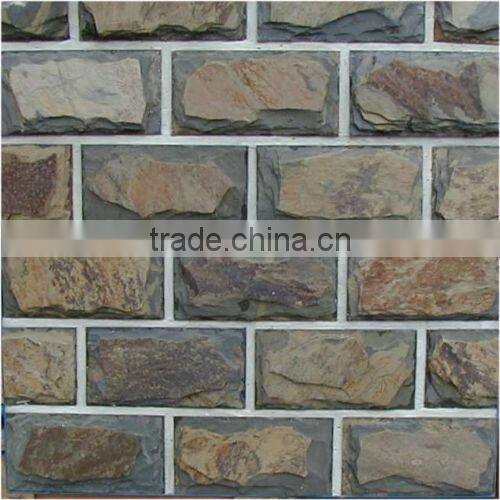 Rusty and grey slate, random culture stone tile