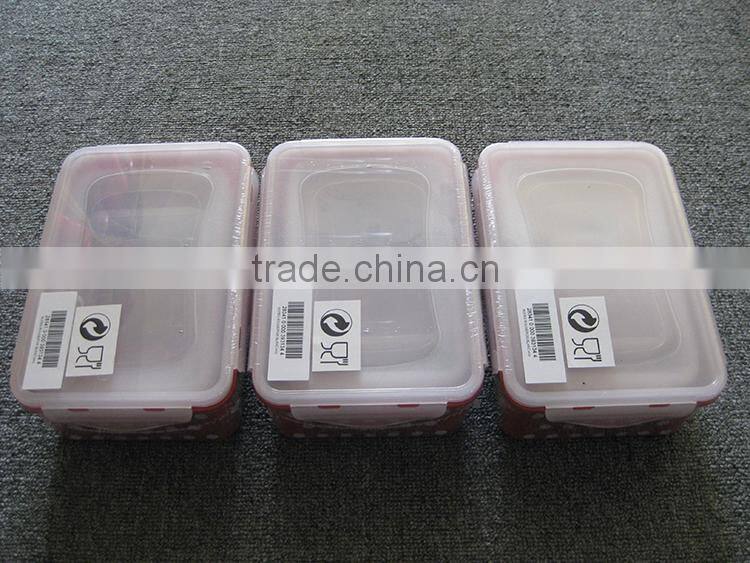 PP Food Grade Round shape Storage Container Set BPA Free Polka dot food container lunch box set of 4