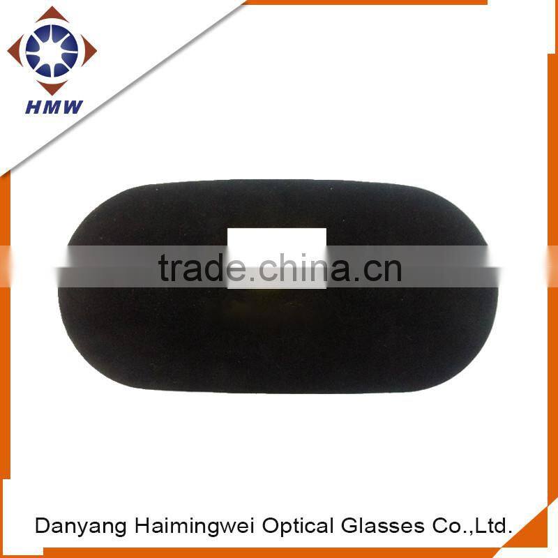 Black double-faced pile sunglasses case, hard eyewear case