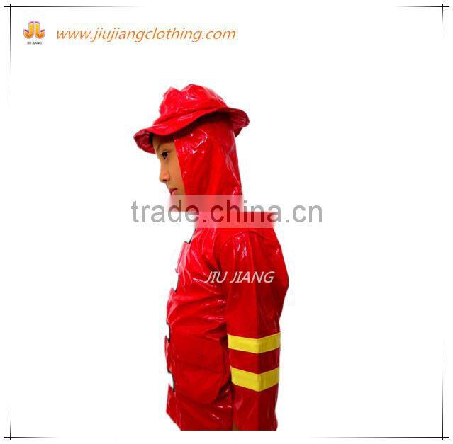 Children's rainjacket of bright PU coating