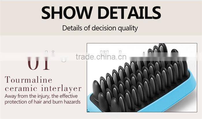 New developed PTC heating ceramic hair straightener blue